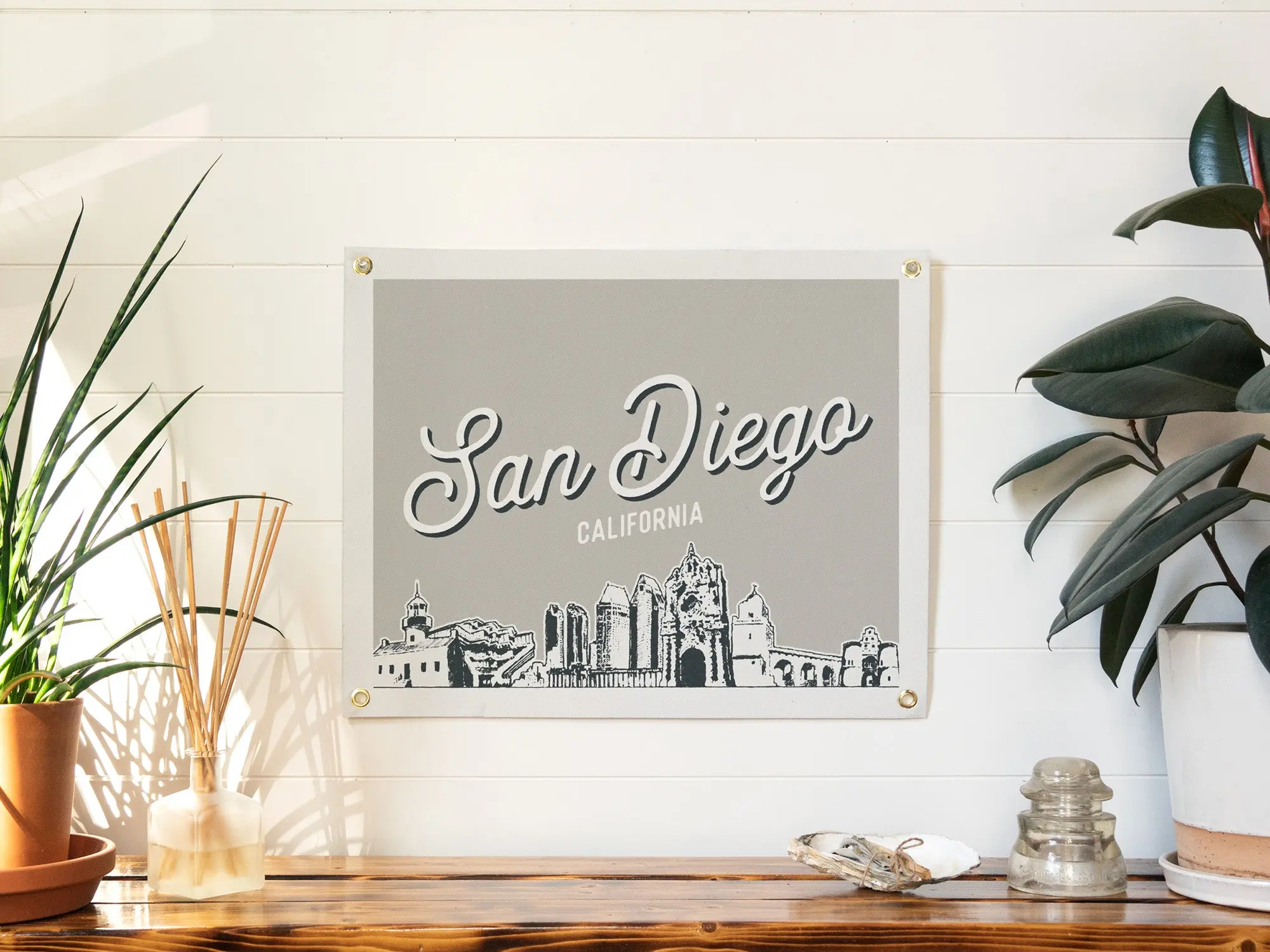 San Diego, California City Felt Banner