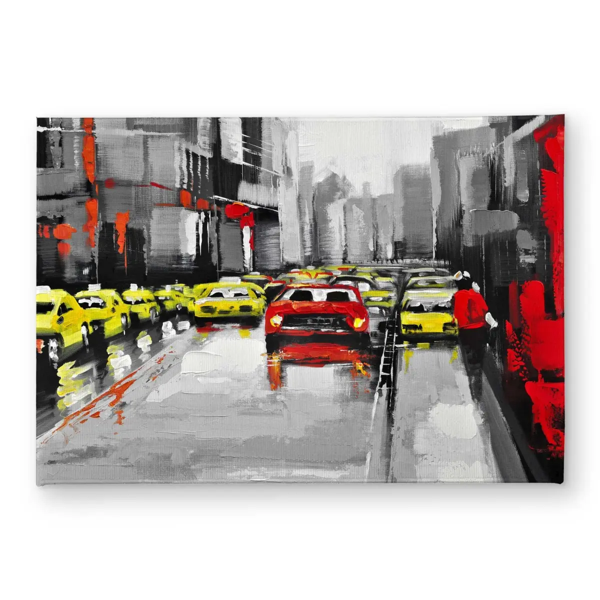 212 MAIN CODM1724Y2SWY5 17x24 in. Abstract Traffic by A Rainy Day Yellow Transportation Door Mat, Indoor-Outdoor Polyester Loop Decorative Polyester Rug