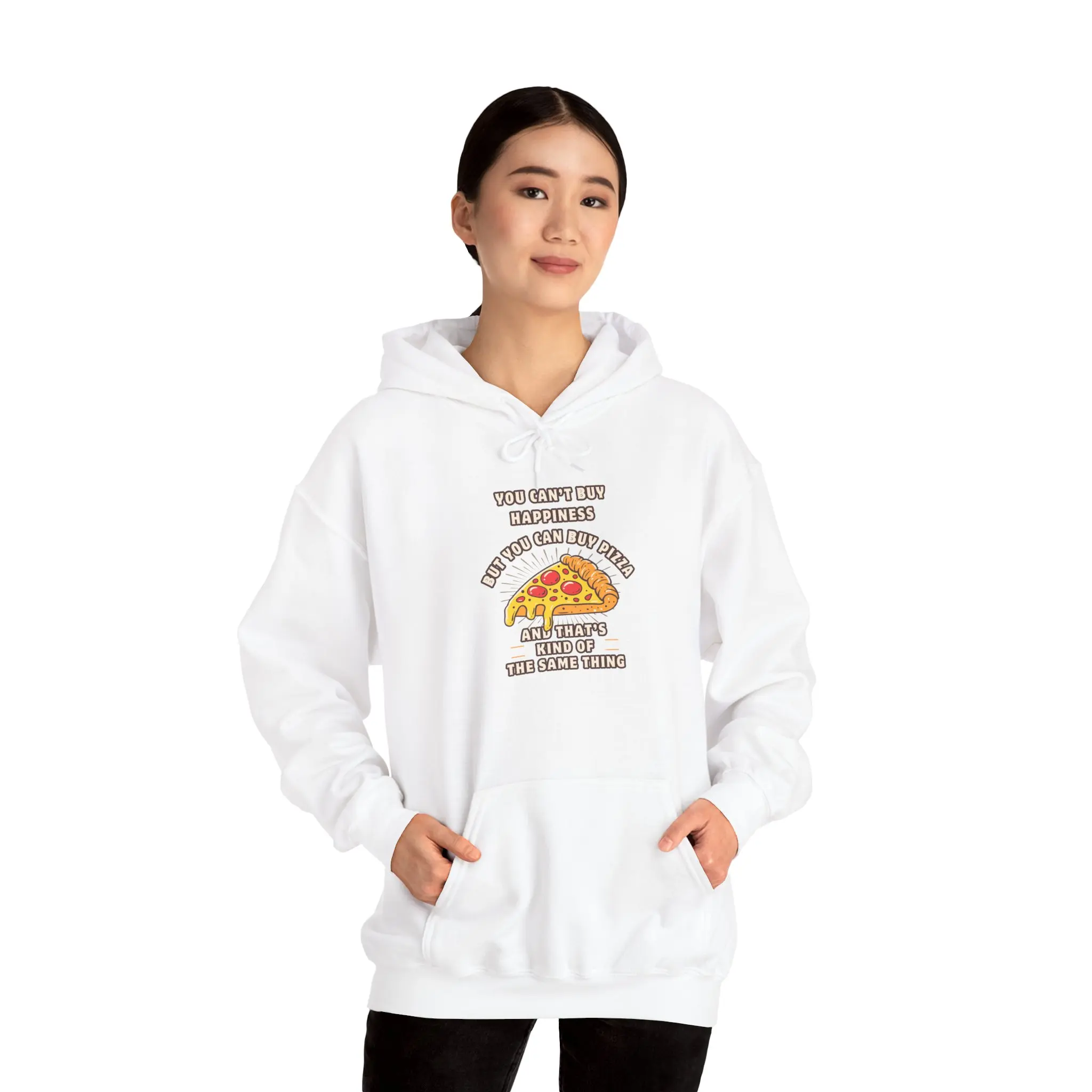 Pizza Lovers Unisex Hooded Sweatshirt - Cozy Foodie Apparel for Casual Wear, Gifts, Birthdays, Parties, Foodie Celebrations Cotton Fabric Womenswear Adjustable