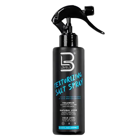 L3 Level 3 Sea Salt Texturizing Spray (8.45 oz) - Natural Messy Texture & Beachy Waves for Men & Women - Hydrating Moisturizer Gel Haircare - L3VEL3 Lightweight Moisture