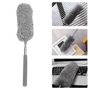Microfiber Dusting Brush, Non-Feather Duster, Bendable Head, Extendable Long Handle, Stainless Steel, Washable, Ceiling, Fan, Furniture Cleaner