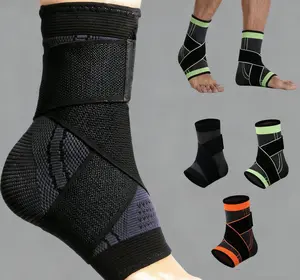 Sports Ankle Support Sleeve, Basketball Running Fitness Strap, Compression And Anti-Sprain Professional Ankle Joint Stabilizer, Fitness Bandage Ankle Strap.