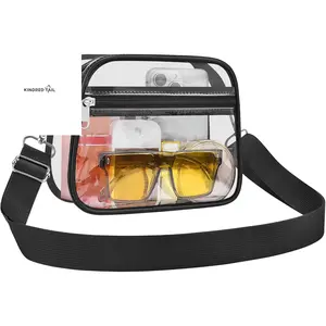 Clear Bag for Stadium Events Clear Sports Fan Handbags Purses with Adjustbale Strap for Concerts Festivals Game Day