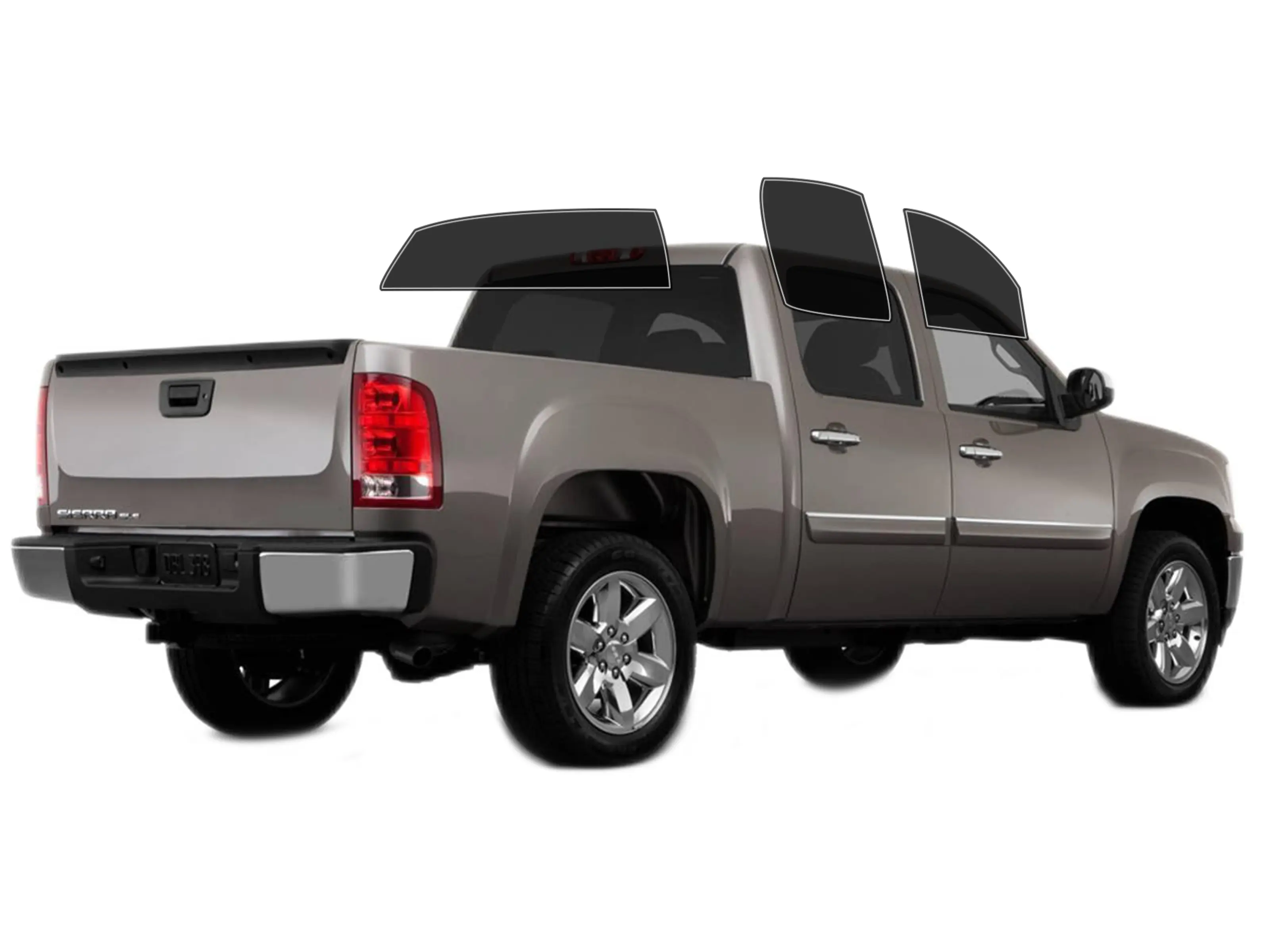 Precut 2Ply Window Tint Film for GMC Sierra 1500 Crew 2007-2013 Cars Sun Blocking Protection,Privacy,and Anti-Shatter Glass Film Any Tint Shade Kit
