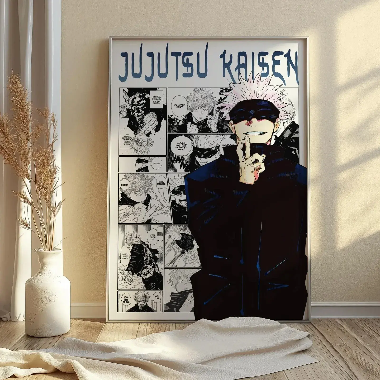 Satoru Gojo Poster Jujutsu Kaisen Matte Anime Print Manga Wall Art All Sizes