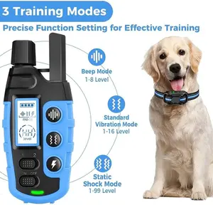 VetiePetie Wireless Dog Collar - Waterproof E Collar with 3 Function, Wireless Dog Leash & Dog Fenceless Collar training tools