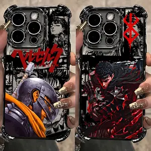 Anime Berserk Cool Plating Phone Case For iPhone 17 16 15 14 13 12 11 Pro Max  Air Plus Anti-Fall Unique Gift For Holiday Birthday