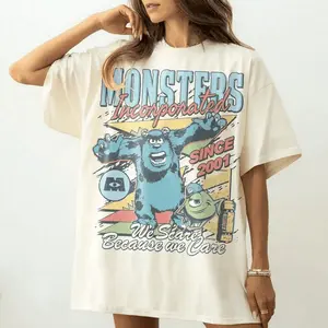 Wdw We Scare Because We Care T-Shirt Wdw Monsters University Trip Smooth Wear Tee Lightweight Unisex Tee Relax Cotton T-Shirt