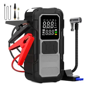 Jump Starter with Air Compressor, 8000A Battery Jumper Starter Portable with 150PSI Auto-Shutoff Tire Inflator, 12V Jump Box Car Battery Jump Starter with Jumper Cables, LED Light