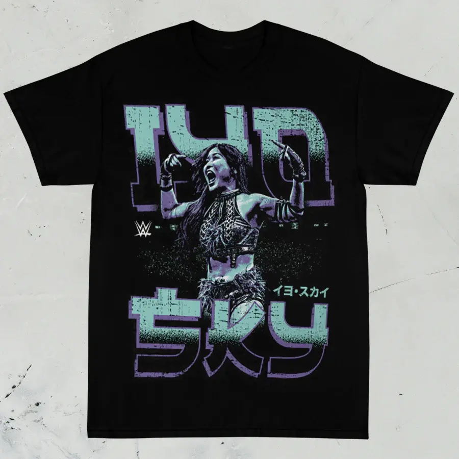 Iyo Sky Two Tone Men's Cotton T-Shirt Classic Pro Wrestling Graphic Tee