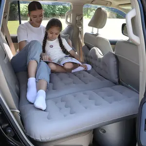 Thick Inflatable Car Mattress Portable Travel Bed Car Sleeping Bed Durable Camping Mat with Electric Pump Suitable for Suv Cars Trucks
