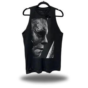 TheDriveClothing HALLOWEEN MYERS ROAD RASH Black Tank Top – Unisex Graphic Tank, 100% Ring-Spun Cotton, Vintage Horror Streetwear, Summer Casual Wear