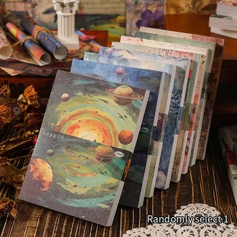 100pcs/pack Random Pattern Vintage Material Paper, Scrapbooking & Journal Making Crafts Material Paper, DIY Background Decorative Paper