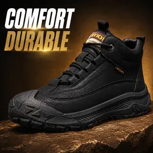 Men's Hiking Boots Leather Non-Slip Outdoor Casual Shoes
