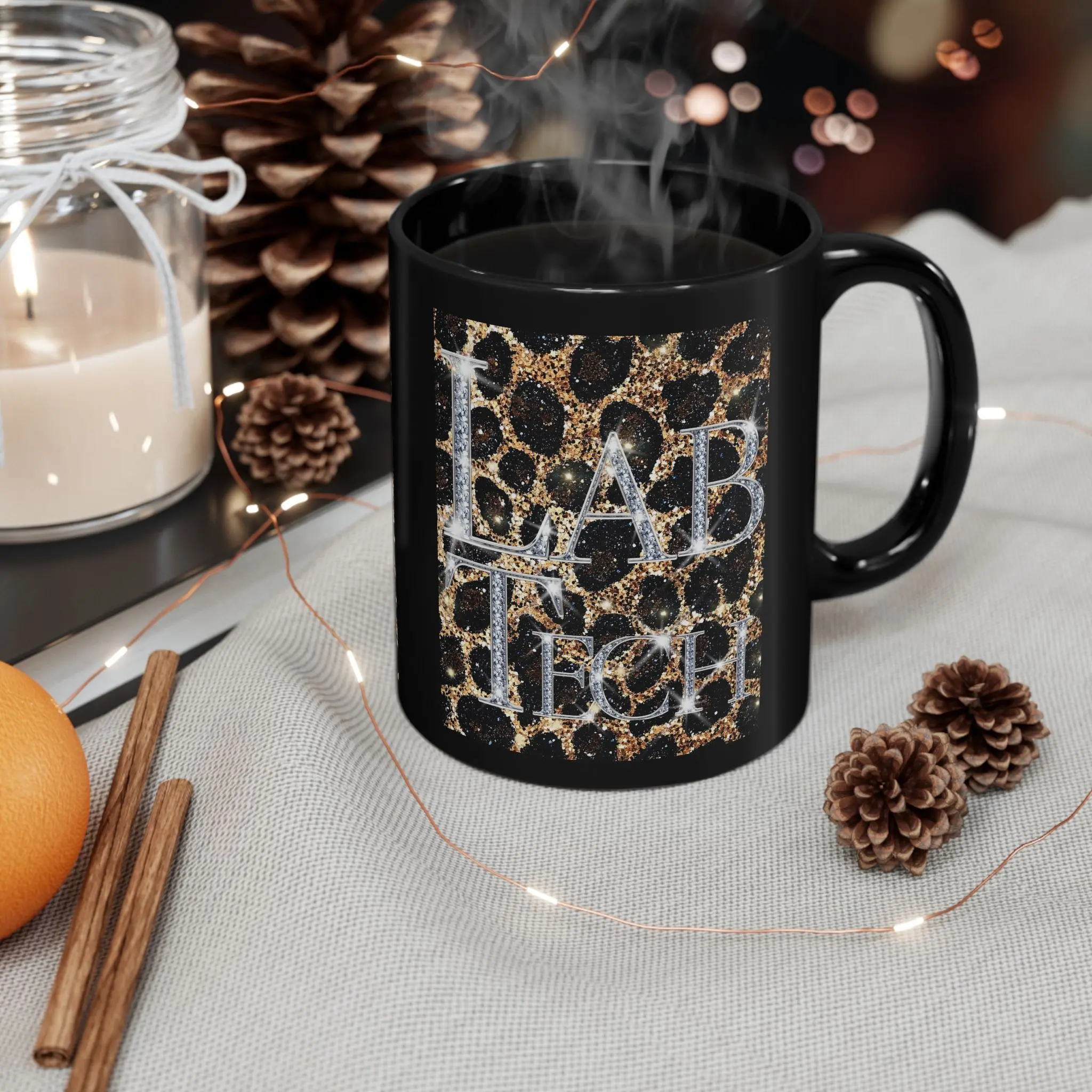 Women in Science Mug, Leopard Print Career Mug