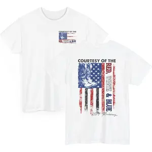 Courtesy Of Red White And Blue 250th Anniversary Flags Shirt