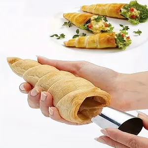 6pcs Non-Stick Stainless Steel Cream Horn Molds - Perfect for Pastry, Croissants, and More! Baking Utensils