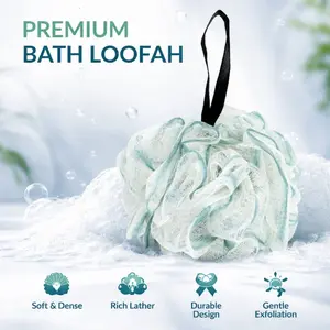Ultra Soft Bath Sponge Foaming Bubble Ball Exfoliating Scrubbing Tool Home Bathroom Cleaning Shower Supplies