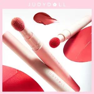 JUDYDOLL Cushion Lip Powder Cream, Cushion Matte Lock Lip Cream, Blur, Matte Lip Glaze, Soft Velvet Matte Lip & Cheek, Smooth Lip Mud, Moisturizing, Soft, Waterproof, Long-Lasting, Not Easy To Fade, Non-Stick Cup, Cosmetics, Makeup, Valentines, New Year