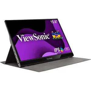 Viewsonic VG1655 15.6 in. Portable Monitor with FHD 1080p resolution 2-Way Power with USB Type-C Versatile Connectivity Built-in stand