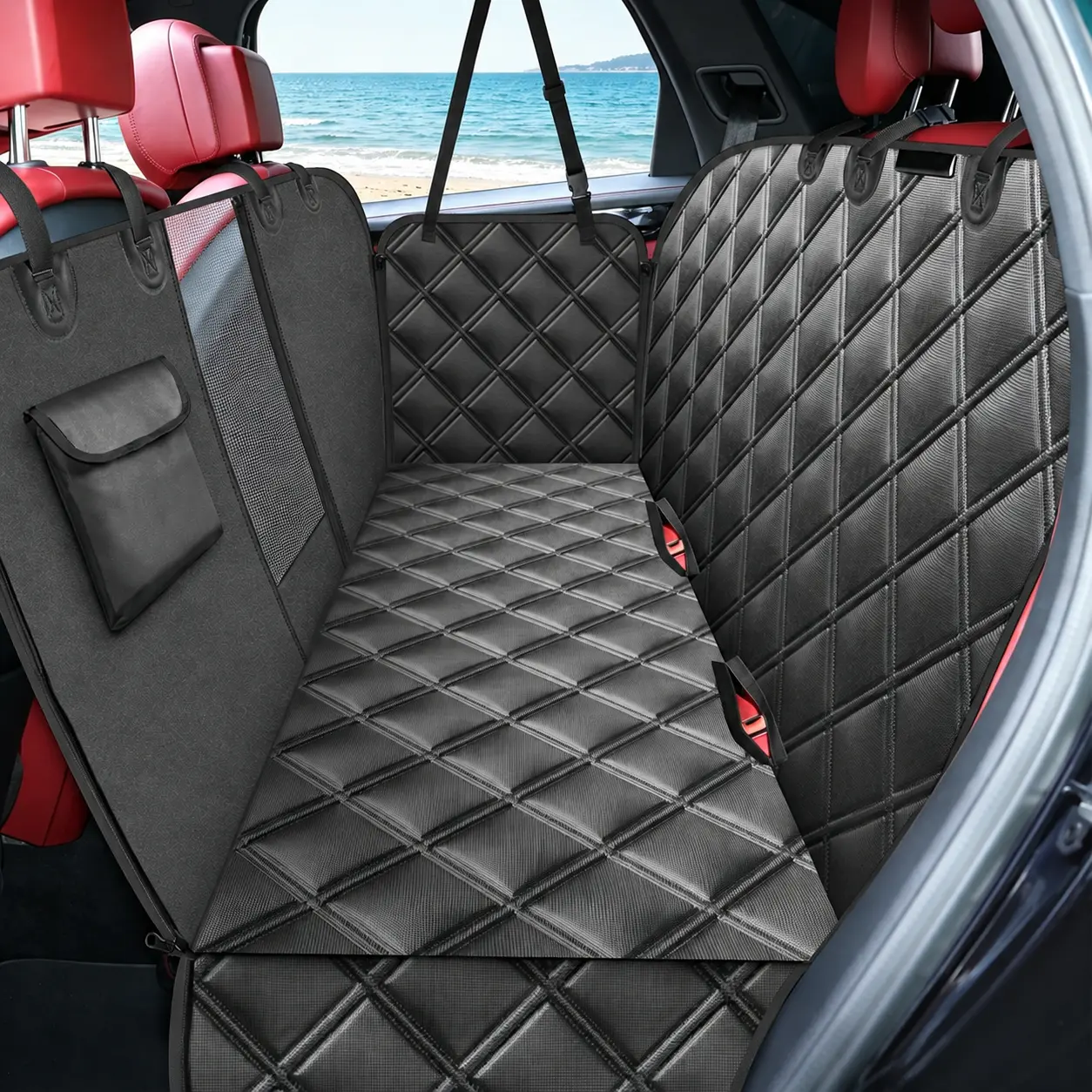 Waterproof Dog Car Seat Cover with Side Protection & Mesh Window, Scratch-Resistant Back Seat Protector for Pets, Full Coverage Car Backseat Cover, Fits Most Cars & SUVs #Summervibes, Waterproof Seat Covers, Car Accessories
