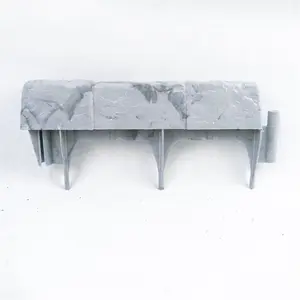 Retaining Wall Block, Faux Stone Edging for Landscaping, Garden Border Landscape No Dig Edging Blocks, Garden Plastic Fence for Mulch Flower Bed Patio Lawn Path Walkway