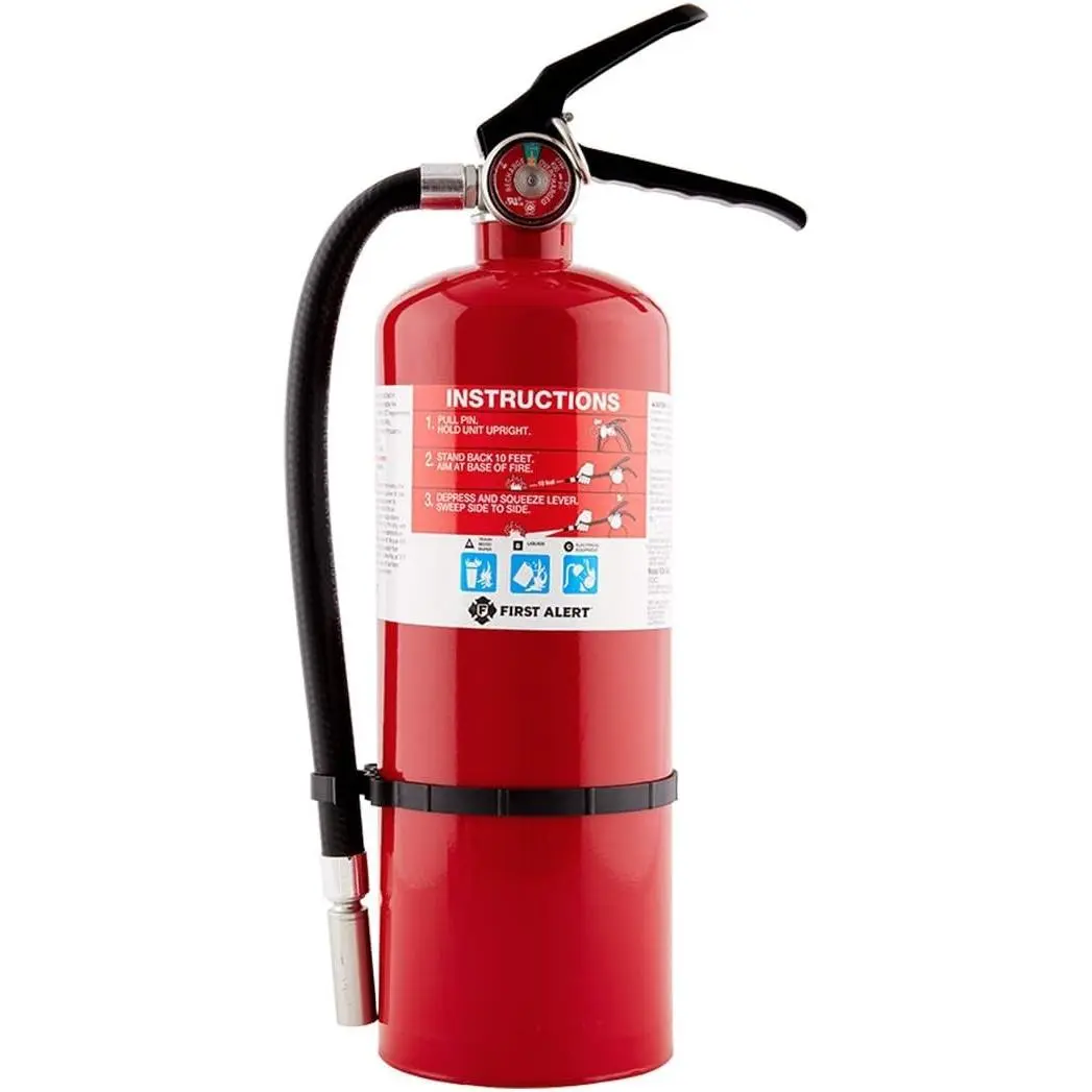 First Alert Fire Extinguisher, Heavy Duty for Home & Commercial Use | HOME2PRO Rechargeable Compliance Unit, UL RATED 2-A:10-B:C, Red, 1-Pack Gift