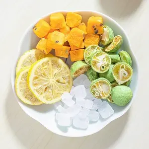 Organic Lemon Tea with Kumquats Lemons & Passion Fruits Caffeine-Free Cold Brewed Drink 200g Family Pack Beverage Vitamin Natural