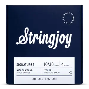 Stringjoy 10-30 Tenor Gauge Signatures - 4 String Nickel Wound  Banjo Strings