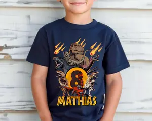[ SALES UP TO 30% ] Personalized Boy Birthday Shirt, Dinosaur Theme Party, Family Matching Tee, Dinousar Jurasic, Gift for Kids, Unisex Tee, All Sizes JRS01