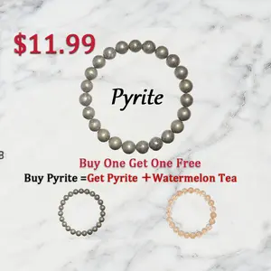 【Buy One, Get One Free!!!】 1 pc Pyrite Crystal Bracelet Powerful Protective Bracelet Motivational Gift Fashionable Natural Crystal Bracelet Daily Recommendation Healing Crystal Bracelet Protect Your Energy
