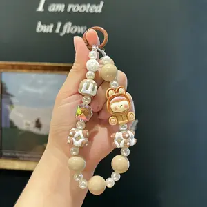 New Cartoon Phone Chain Lilith Series Hand-Drawn Beaded Keychain, Trendy Cute Keychain, Cute Kawaii Bag Charm, Fashion Accessory, Perfect Gift for Women