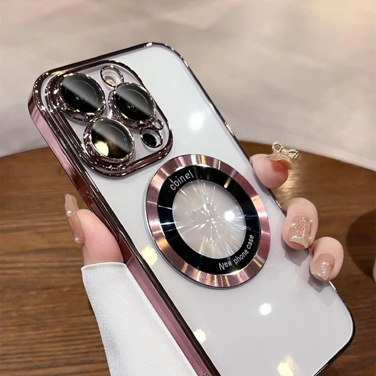 Transparent TPU Phone Case, 1 Count Anti-fall Fully Edged Mobile Phone Case, Shockproof Magnetic Clear Phone Cases for iPhone 12 13 14 Pro Max, Phone