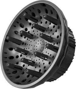 Universal Hair Diffuser for Blow Dryer - Fits All 1.4-2.4 inch Dryers, Professional Ionic Diffuser Attachment for Curly/Wavy Hair, Reduces Frizz & Enhance Curls, Lightweight, Travel-Friendly Black