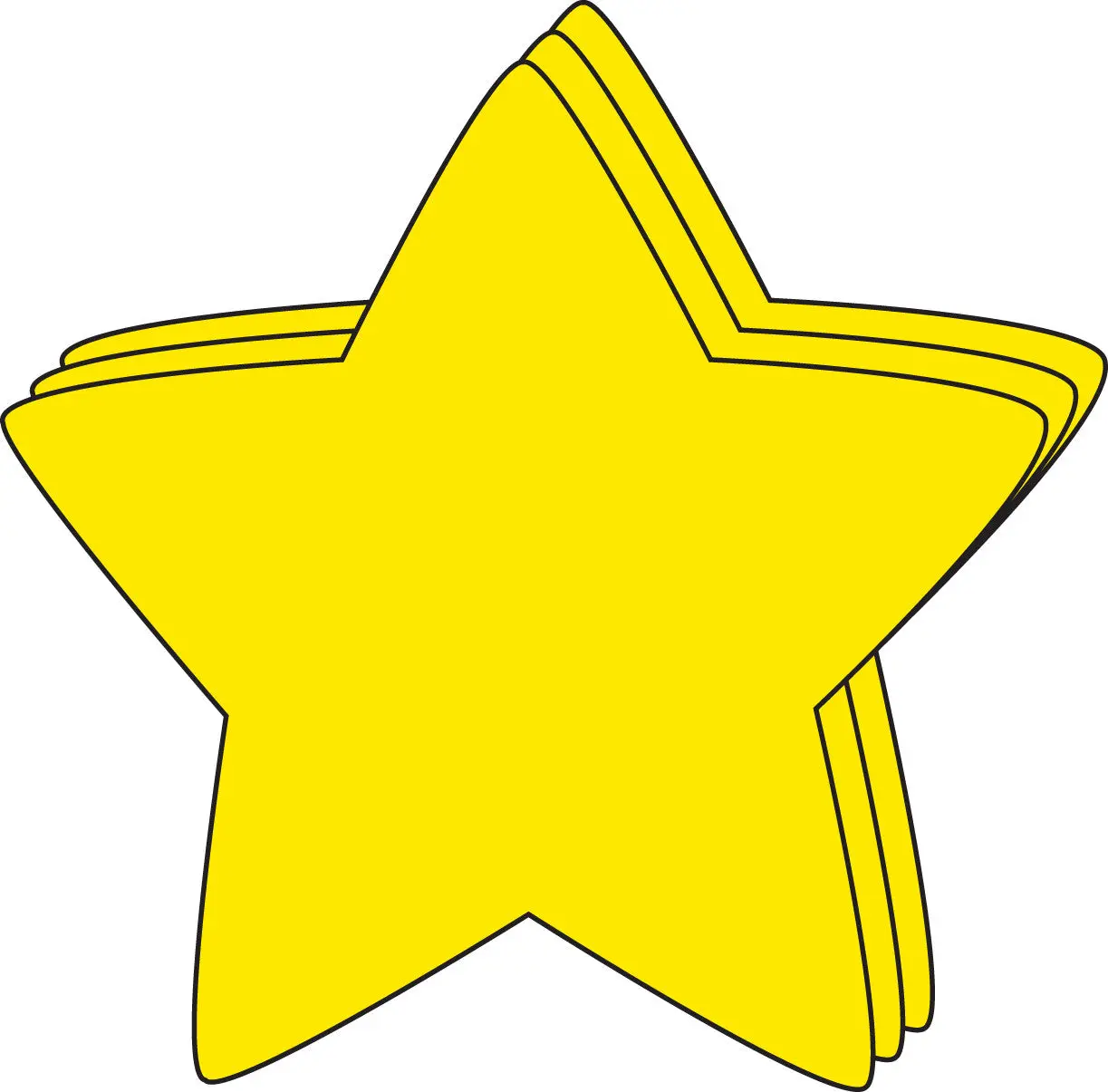 SHAPES ETC. Large Single-Color Star Cut-Outs, 5.5" - Office Stationery for Classroom Decoration, Crafts, and Activities