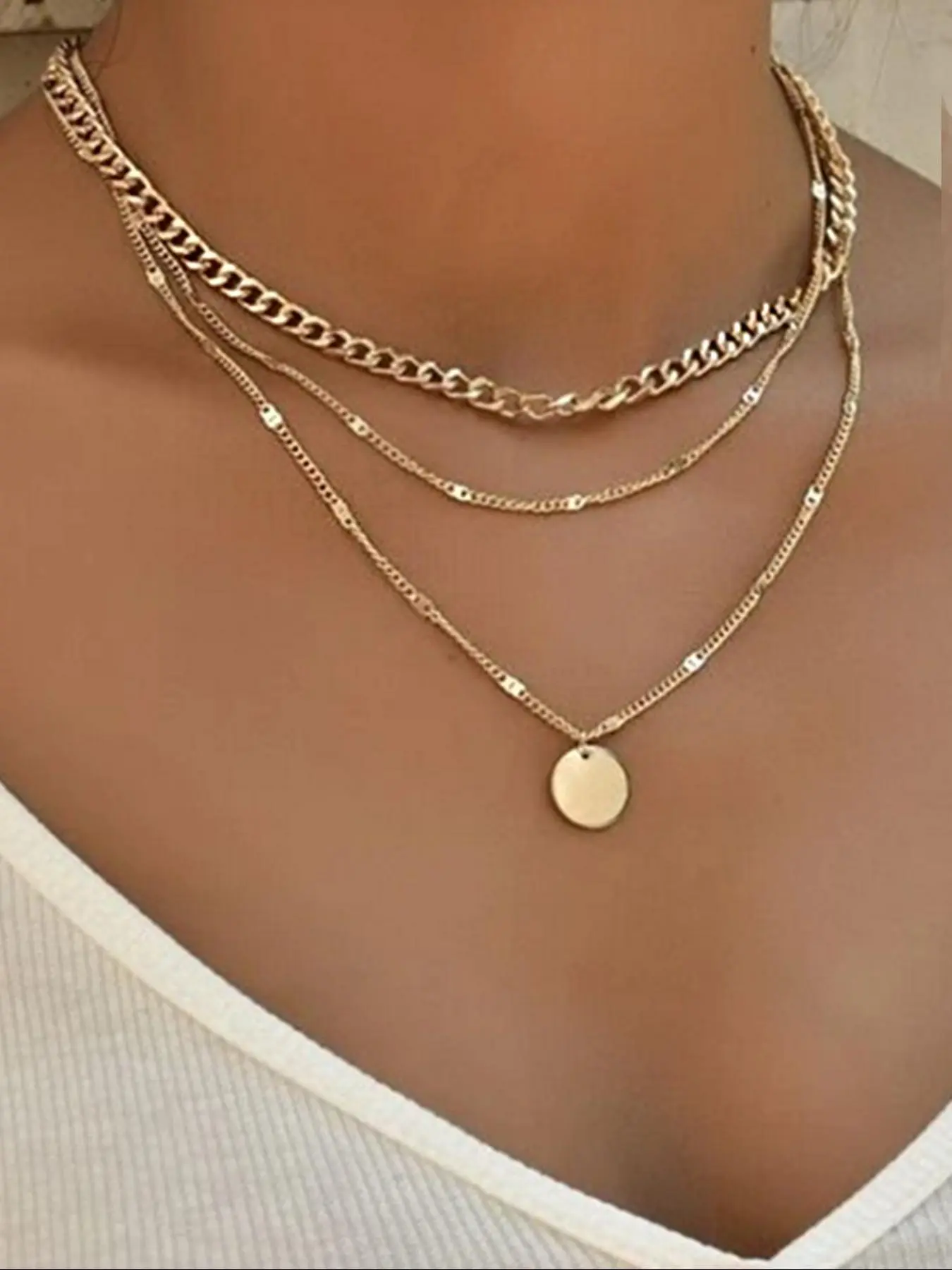 Women's Elegant Cuban Link Chain Necklace, Fashion Jewelry for Party, Daily Clothing Decor, Trendy All-match & Exquisite Jewelry for Birthday Gift