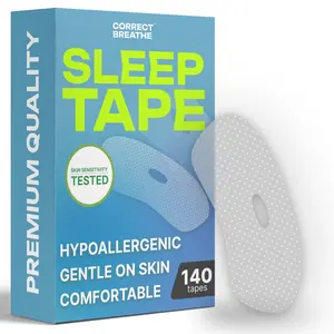 CorBreev Mouth tape (140 Pack) - Skin-Friendly, Hypoallergenic, Easy to Apply & Remove, Reduce Snoring