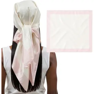 Silk  Scarf Large 36" - 19 Momme Women's Hair Wrap for Sleeping, Reduce Frizz & ,  Soft Silk