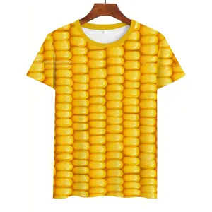 [Men's 3D Print Tee] Fun Graphic Men's 3D Print T-Shirt |   Casual Short Sleeve Crew Neck Tee, Novelty Outdoor Fun, Best for Parties & Events, Quality Print