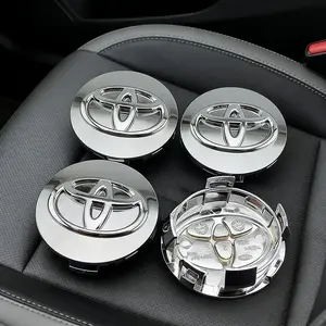 4Pcs Original Car Wheel Center Hub Cap Cover For Toyota Corolla Yaris CHR Hilux RAV4 Auris 86 Mirai Supra Prado Alphard Vellfire Crown Sequoia Venza Avalon Prius Highlander Sienna Reiz Harrier Camry Fortuner RAV4 Car Accessories
