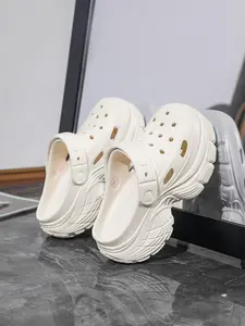 Women's Casual Solid Color Slides, Lightweight Breathable Comfortable Slippers, Fashionable Slides for Indoor & Outdoor Wear, Walking Shoes, Hollow Out Slippers