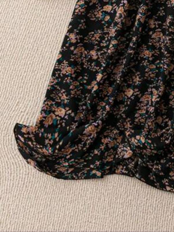 【Plus Size】 Ditsy Floral Print Long Skirt, Floral Printed Skirt, Boho Fashion Casual Skirt for Daily Holiday Vacation Wear, Women Plus Clothing for Summer