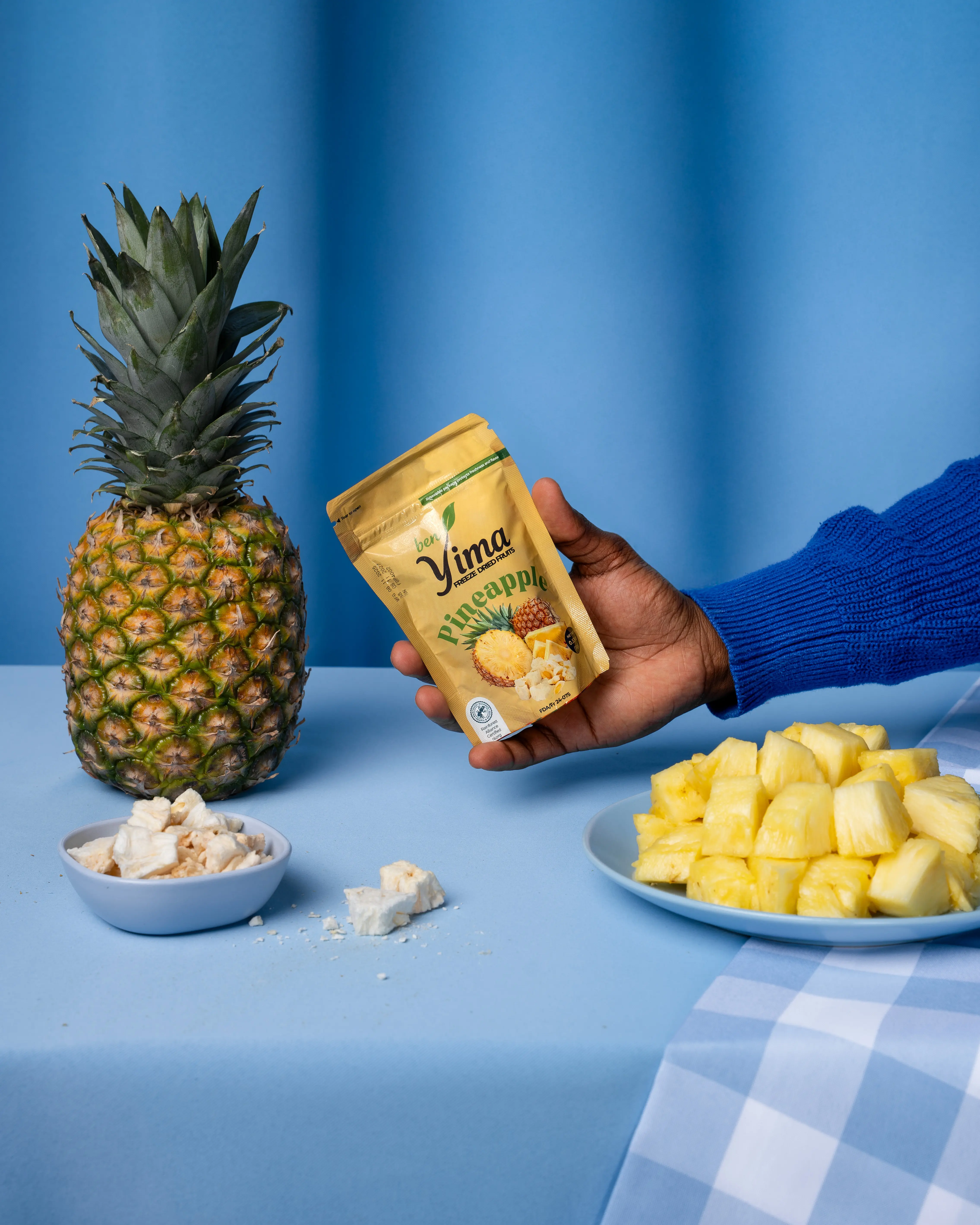 Freeze-Dried Pineapple Crunchy Snack 6 Pack, Plant-Based Dry Fruit Snack 6 Pack