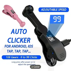Automatic Phone Tapper - Adjustable Speed Auto Clicker for Android iOS 108 Gears 9 to 99 Clicks 2 Color Options