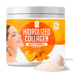 AV Orange Hydrolyzed Grass Fed Collagen with Vitamin C | Powder Supplement | Non-GMO Verified – 198gr