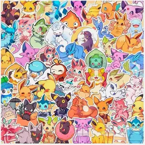 50 Pokemon Stickers Eevee and Eeveelutions Collection Version 2