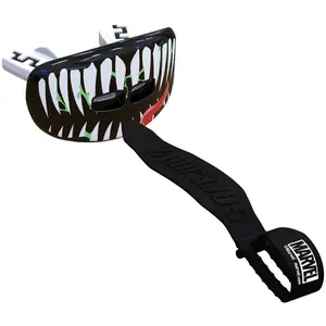 SafeJawz EXTRO Lip Guard Protector Mouthpiece with Detachable Strap for Football, Lacrosse - VENOM