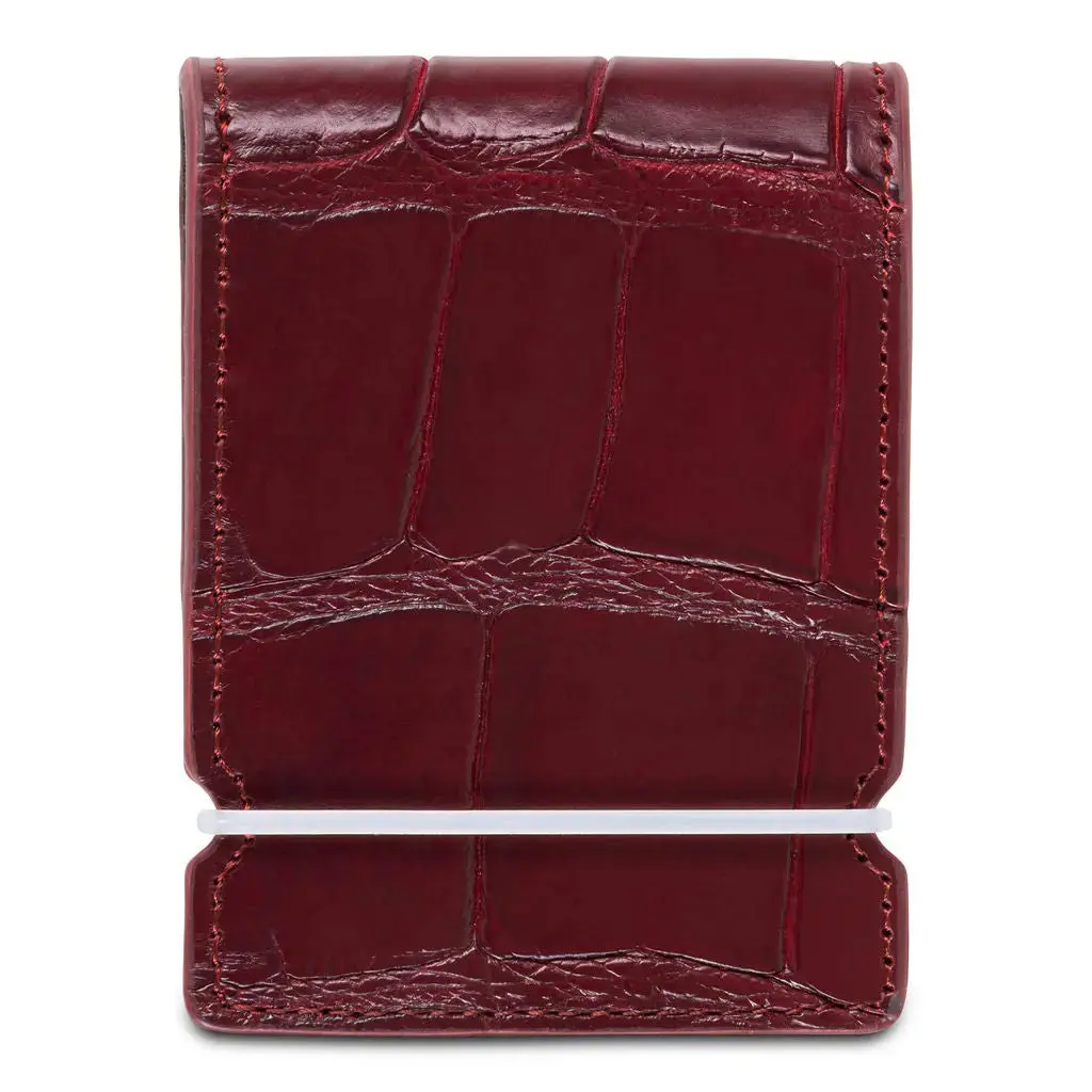 CRIMSON ALLIGATOR CASH COVER WALLET