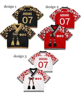 Custom Kpop Music Word Tour Jersey, Personalized World Tour Crop-top Hanbok Style Mesh Jersey, Kpop Merch for Fan, 2026 Concert Outfit 2