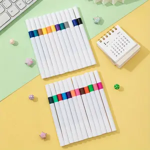 12/24/36/48 Color Acrylic Drawing Markers, Marker Pen Set, Artistic Design for Crafts & DIY Painting, Fine Tip Permanent Pens for Wood Glass Fabric Stone